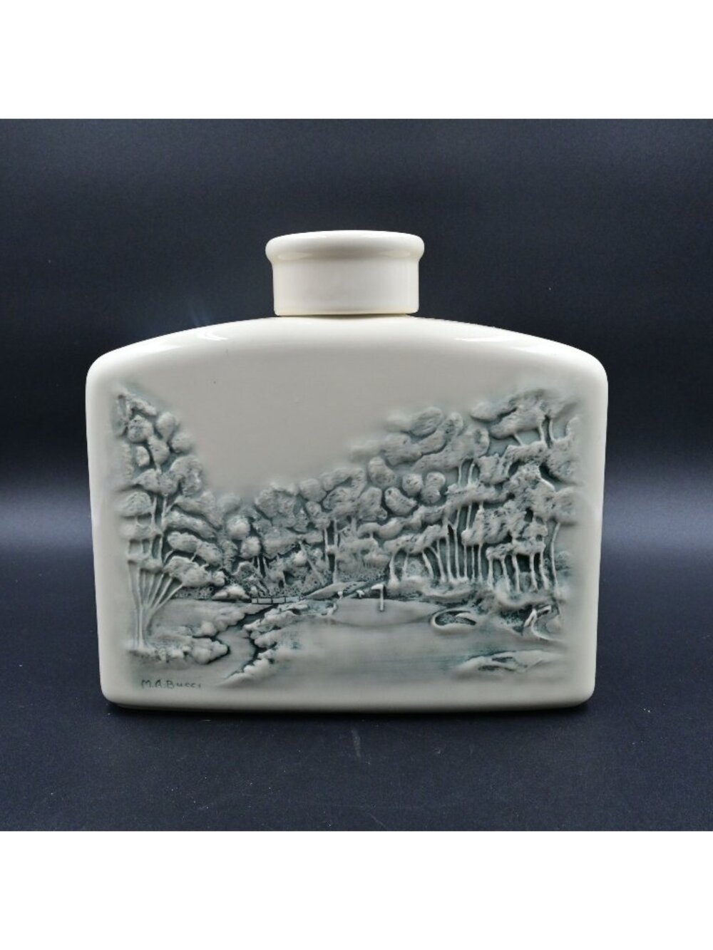 McCoy Zanesville Country Club Ceramic Golf Decanter Water Jar Signed 1997